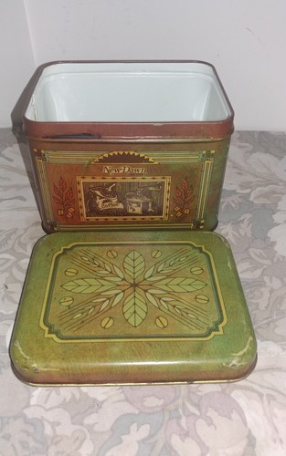 Vtg J. Chein & Co. New Dawn Columbian Grown Coffee Tin w/ Lid