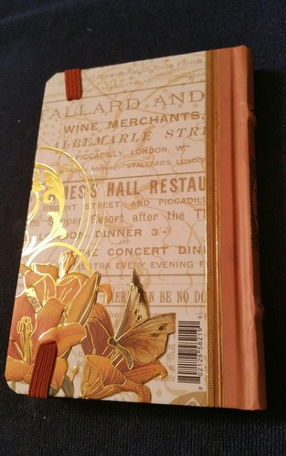 PUNCH STUDIO gold embossed (raised) MONOGRAMMED F hard cover bungee-journal-80pg