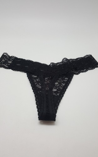 2 pair Xhilaration Thongs panties underwear Womens Size Small 3-5 BLACK