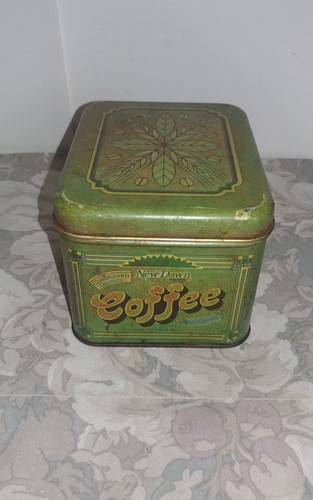Vtg J. Chein & Co. New Dawn Columbian Grown Coffee Tin w/ Lid