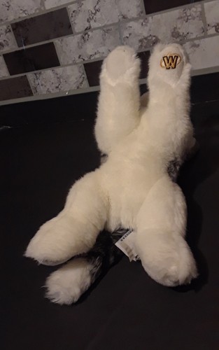 WEBKINZ SIGNATURE GREY TABBY CAT WKSS2005 No Code Plush Stuffed GANZ White 10