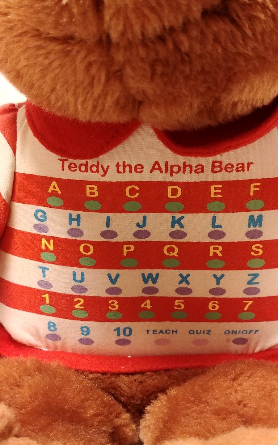 Educational Teddy the Alpha Bear 2002 Alphabet Interactive Interactive Learning
