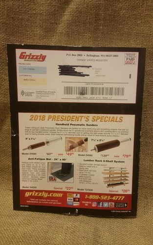 2018 Grizzly industrial Woodworking Metalworking Catalog Book New