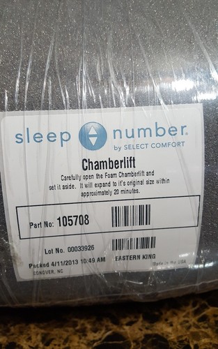 Sleep Number Chamberlift Foam Comfort Pad Eastern King Air Chamber Lift Made USA