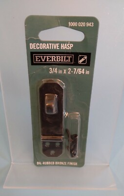 Everbilt Decorative Hasp 3/4 X 2 7/64 Decorative Hasp Oil Rubbed Bronze Finish