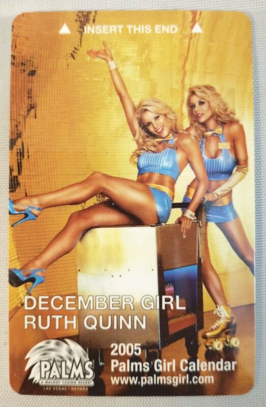 December 2005 Palms Calendar Girl Ruth Quinn Vegas Hotel Room Key Card Girlie