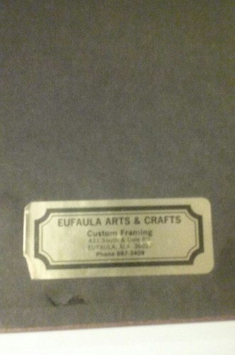 Framed Cross Stitch Sampler Forbidden Fruit 8 x 10