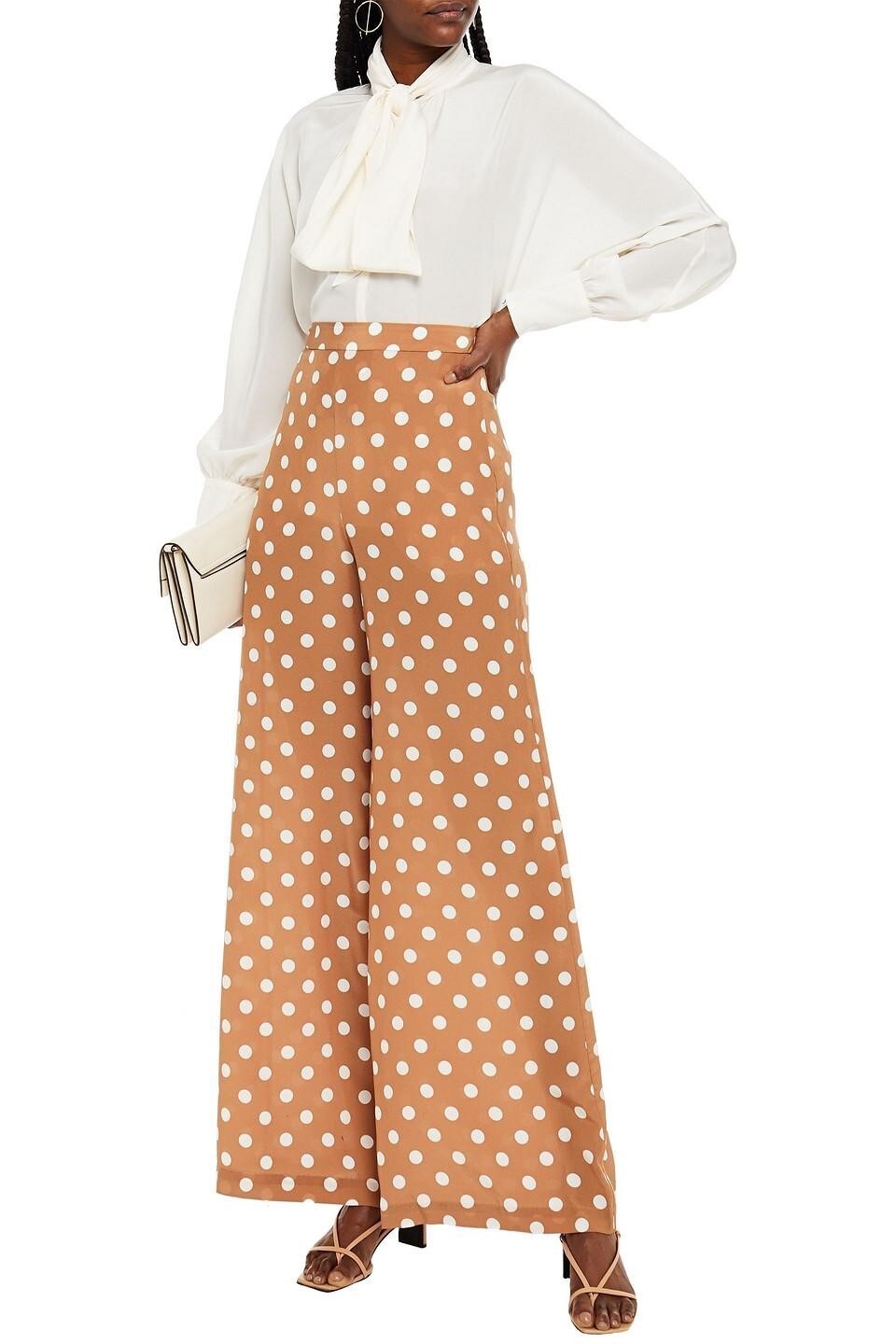 Zimmermann Polka Dot Silk Wide-Leg Pants Size 0 | eBay