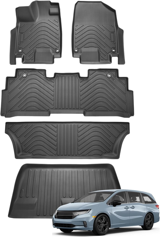 Honda Odyssey Floor Mats 2018-2026 All Weather Cargo Liner Hea...