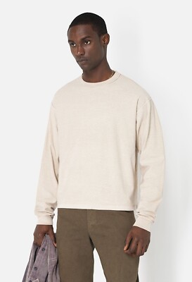 John Elliott Reversed Cropped LS Tee Washed Dust 2 Medium