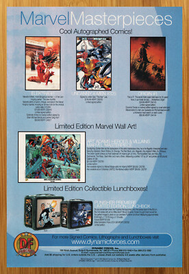 2001 Marvel Masterpieces Print Ad/Poster Comics/Wall Art/Lunchboxes Promo Art