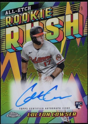 2025 Topps Heritage 245 Colton Cowser Rookie Cup Green
