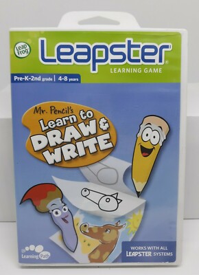 LeapFrog Leapster Game Mr Pencil's Learn To Draw And Write Tested FREE SHIPPING