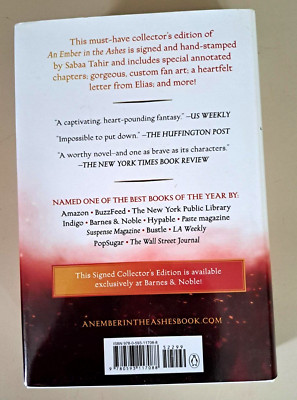 An Ember in the Ashes By Sabaa Tahir Hardcover 2019 signed, collector's edition