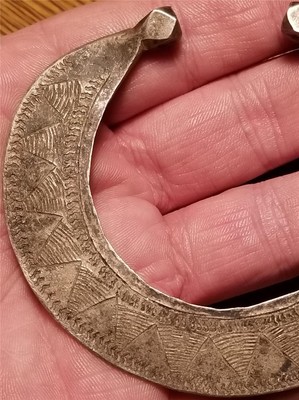 18th Century Native Iroquois Indian Trade Silver Tribal Gorget Ring Artifact