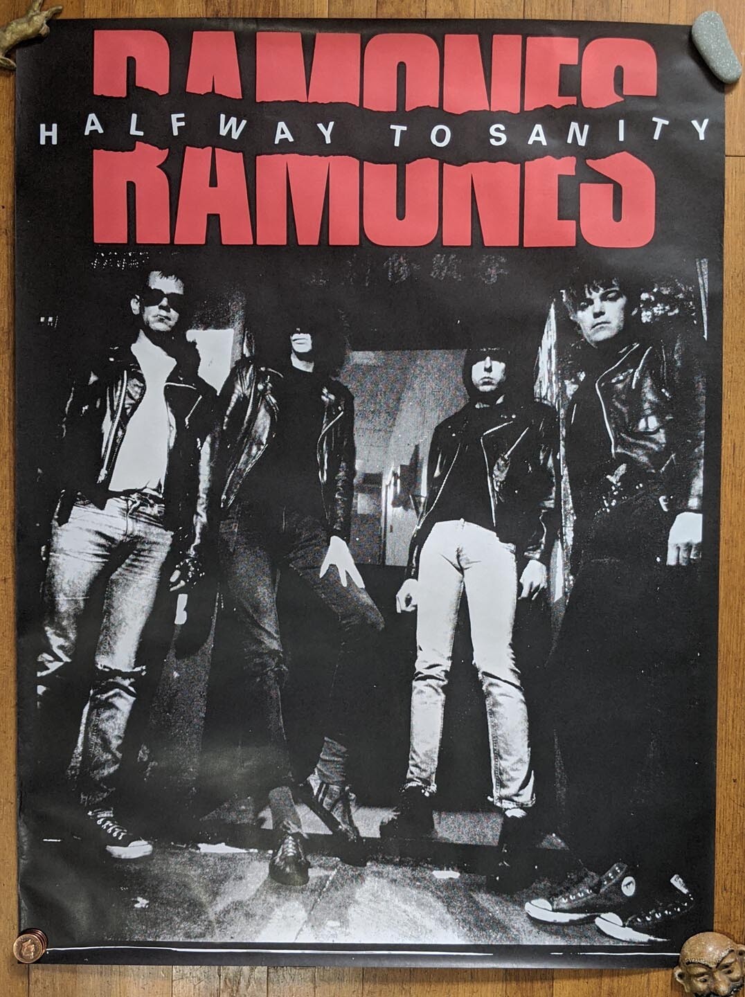 THE RAMONES POSTER HALFWAY TO SANITY 29X39 Nice ROLLED NO