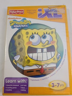 NEW FISHER PRICE IXL LEARNING System Nickelodeon Sponge Bob Squarepants CD Rom