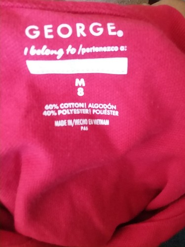 Boys red uniform short sleeve shirt