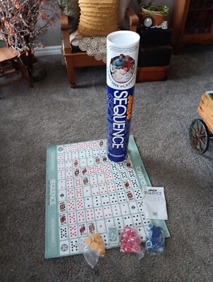 Jumbo Sequence Tube Game Playing Mat 32'' x 27'' Jax 1996 Great Condition COMPLETE