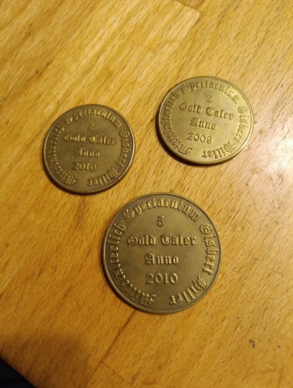 3 X Mittelaltermarkt Spectaeulum Gisbert Hiller 5 , 2,2, Goldtaler 