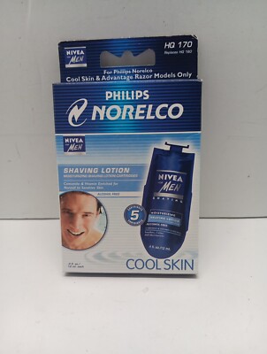 Philips Norelco Nivea Men Cool Skin Shaving Lotion HQ170 HQ160 5 Cartridges NEW