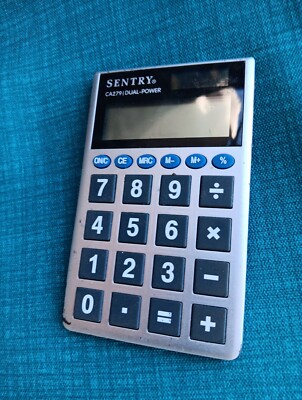 Solar Calculator:Jumbo Key Pocket Solar & Battery Calculator No. CA279 Sentry 