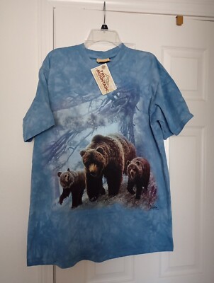 New Old Stock The Mountain Bear With Cubs Men's T Shirt Large