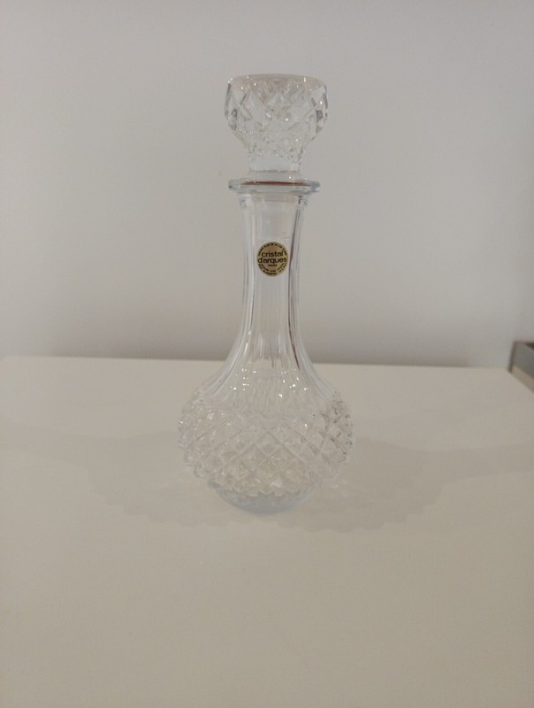 Carafe En Cristal D'Arques, Excellent Ã©Tat, 24.5 Cm, DÃ©Cor Diamants