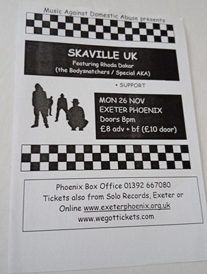 Skavile Uk - Nick Welsh - Rhoda Dakar  - Exeter Mon 26th Nov - A6 Flyer