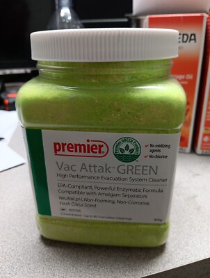 Premier Vac Attack Green Evacuation System Cleaner Powder Bulk Jar Ea - 800g