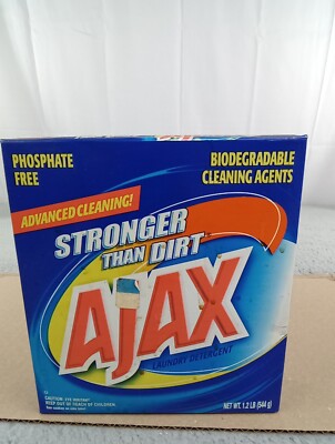 AJAX POWDER LAUNDRY DETERGENT 1.2 LB Damaged Box Advanced Cleaning 