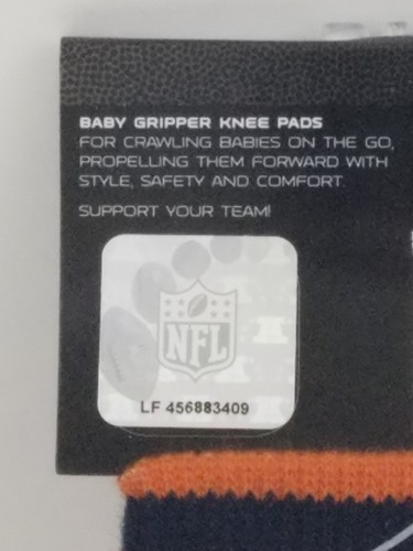 NFL Chicago Bears Football Baby Knee Pads Traction Grippers  6-18 months NEW NWT