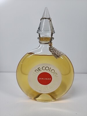 Huge Vintage Sealed Guerlain Shalimar Eau De Cologne Bottle 1 Pint 16 OZ