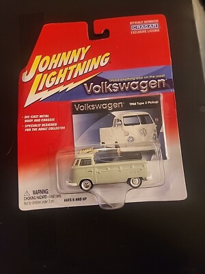 Johnny Lightning 1966 66 VW Volkswagen Type 2 Pickup Truck Gray Die Cast 1/64