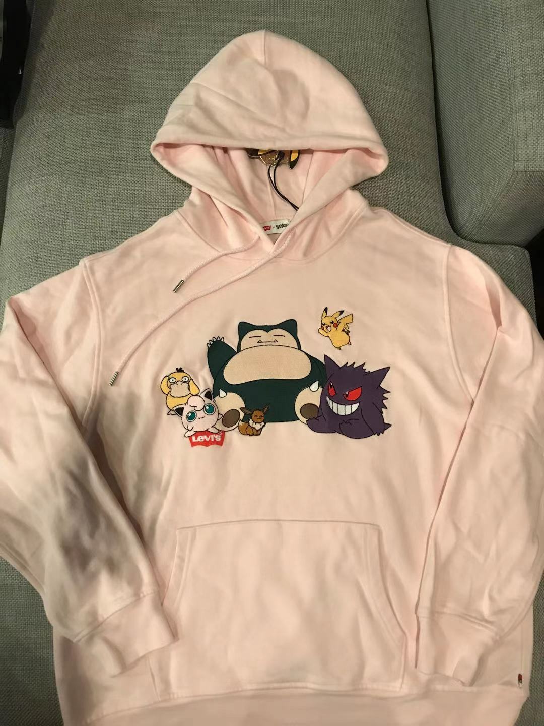 New LEVI'S X POKEMON Unisex Hoodies 25th Anniversary Pink Size XS S M L  Limited | eBay