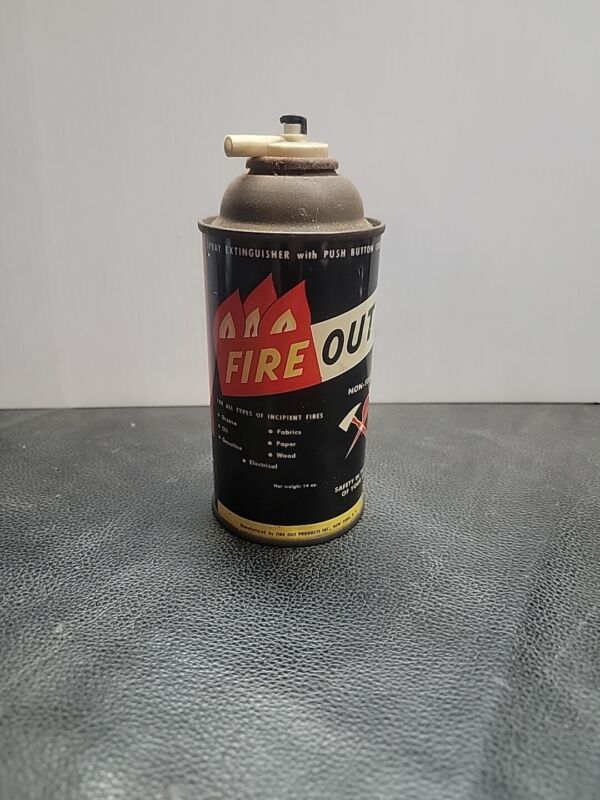 Vintage FIRE OUT SPRAY EXTINGUISHER Can