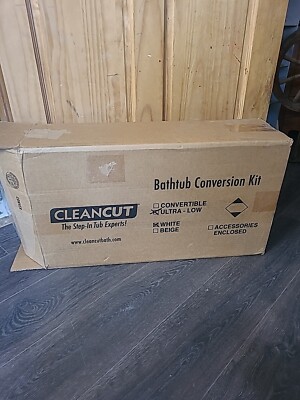NEW Cleancut  Ultra-Low White Wide Safety Step Bathtub Conversion Kit