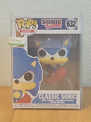 Sonic the Hedgehog Funko Pop Games : Classic Running Sonic #632 W/ Protector 
