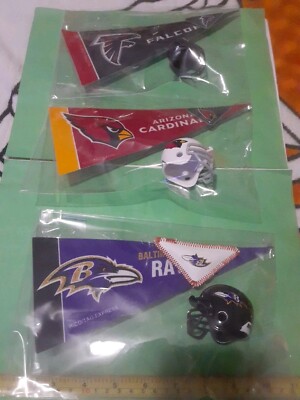 Vintage NFL FOOTBALL COLLECTOR HELMET Gumball PENNANT COMBO YOU CHOOSE pick TEAM