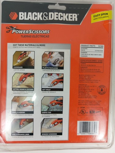 Black & Decker Power Scissors SZ360 Cordless Rechargeable Quick Ship Brand New