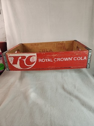  CROWN COLA 木製ボックス Vintage Wooden Crate Royal Crown Cola RC Red Wooden Box