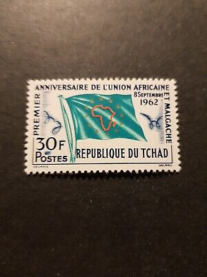 Stamp Tchad Anniversary Union Madagascan N°82 New Luxury MNH 1962