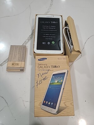 Samsung Galaxy Tab 3 SM-T210R 8GB, Wi-Fi, 7in - White . Brand New Open Box 