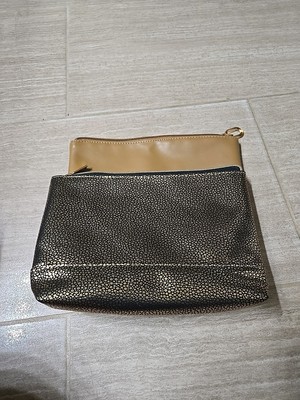 Ulta Caramel & Tarte Women's Gold-Getter Make-Up Zip Bags Set NEW