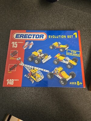 NEW SEALED MECANNO ERECTOR EVOLUTION SET 1 METAL CONSTRUCTION SYSTEM 15 MODELS