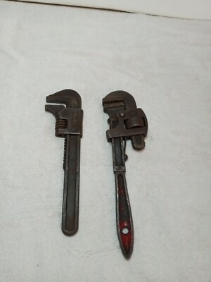 Vintage Ford 8''+ 9.5'' Unknown Brand Adjustable Monkey Wrenches - Made in USA