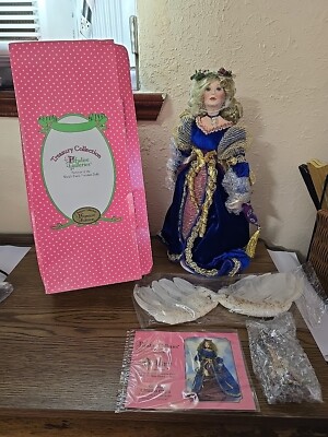 Paradise Galleries Treasury Coll. Bethany Premier Porcelain Doll Angel Musical