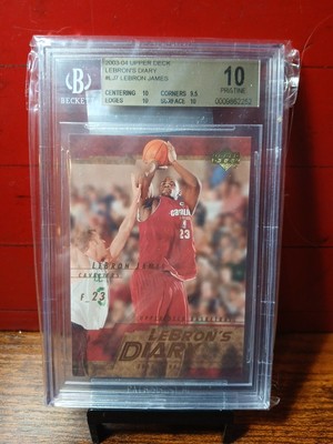 2003-04 Upper Deck Basketball Diary #7 LeBron James Rookie PRISTINE BGS 10 Pop 2