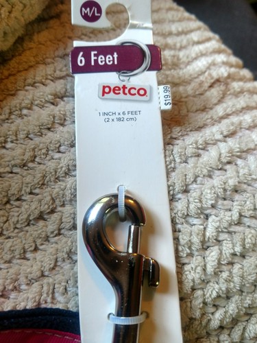 Petco 6 Feet Pink And Navy Blue Classic Leash