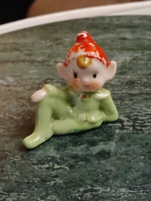 Vintage Little Pixie Elf, Japanese  1950s , Has Faded Paint  As Is No Broken...
